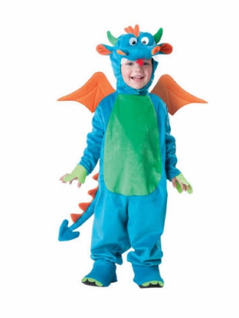 Baby Dragon Costume 🐉💙🧡💚
Fits Approximately 12–18 Months